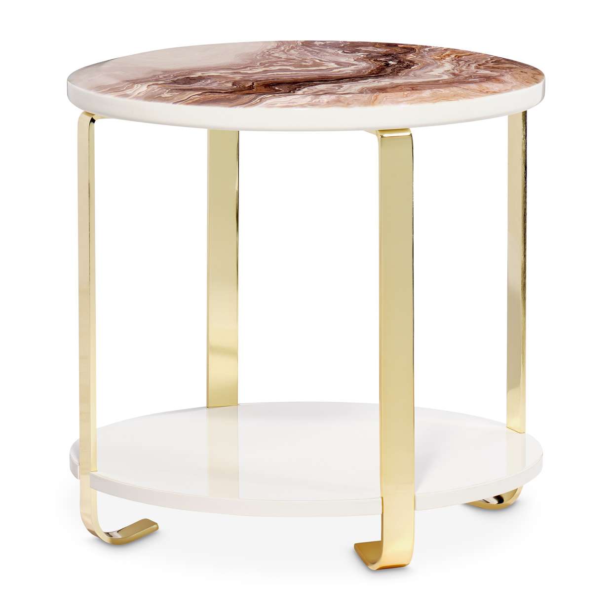 AICO by Michael Amini - Ariana End Table - Gold - LFR-ARNA202-806 veiw 1