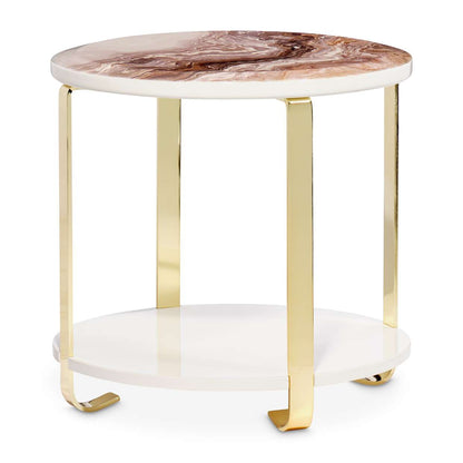 AICO by Michael Amini - Ariana End Table - Gold - LFR-ARNA202-806 veiw 1