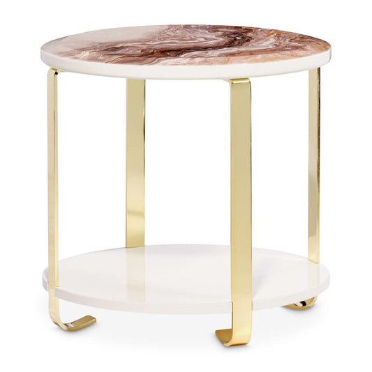 AICO by Michael Amini - Ariana End Table - Gold - LFR-ARNA202-806 veiw 1