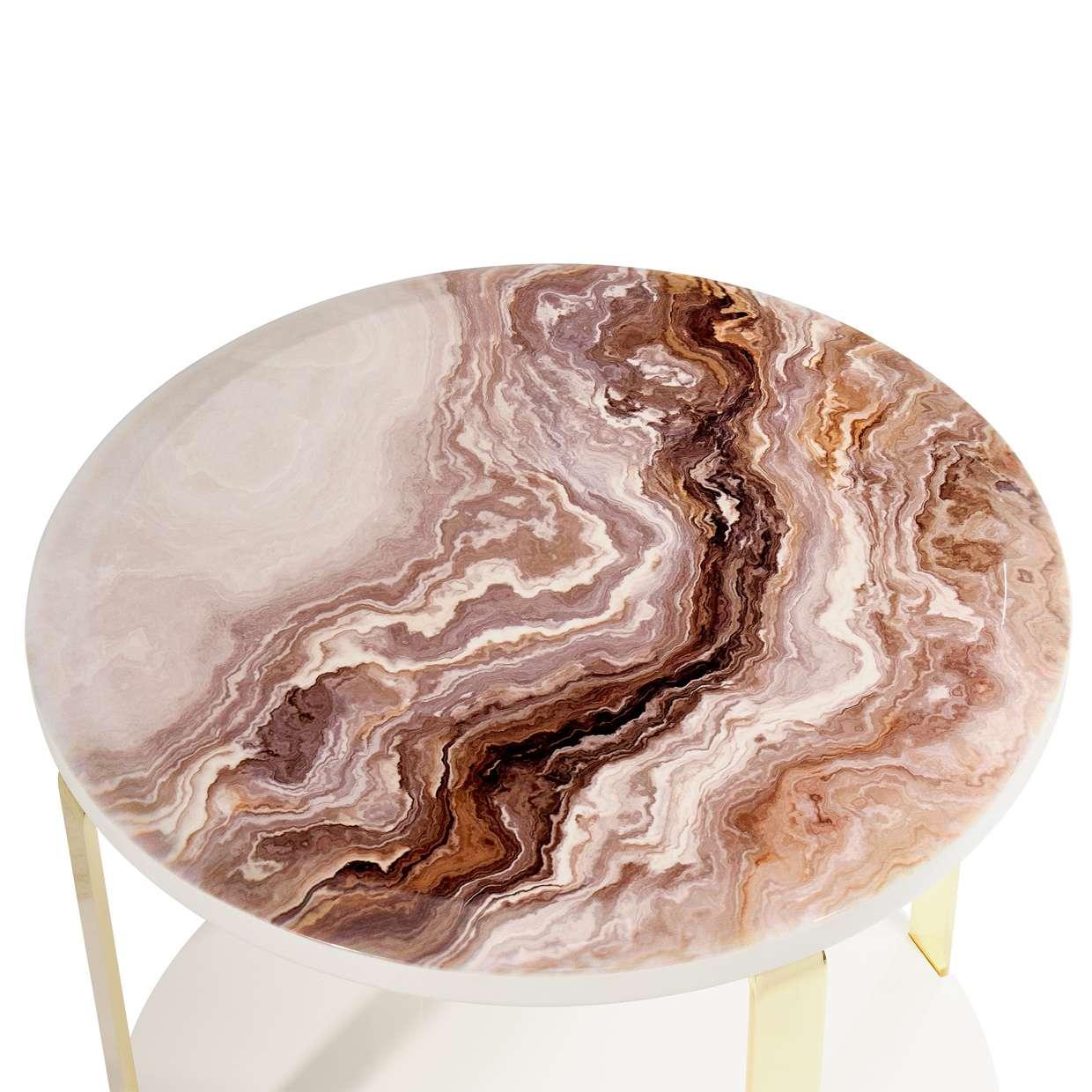 AICO by Michael Amini - Ariana End Table - Gold - LFR-ARNA202-806 veiw 3