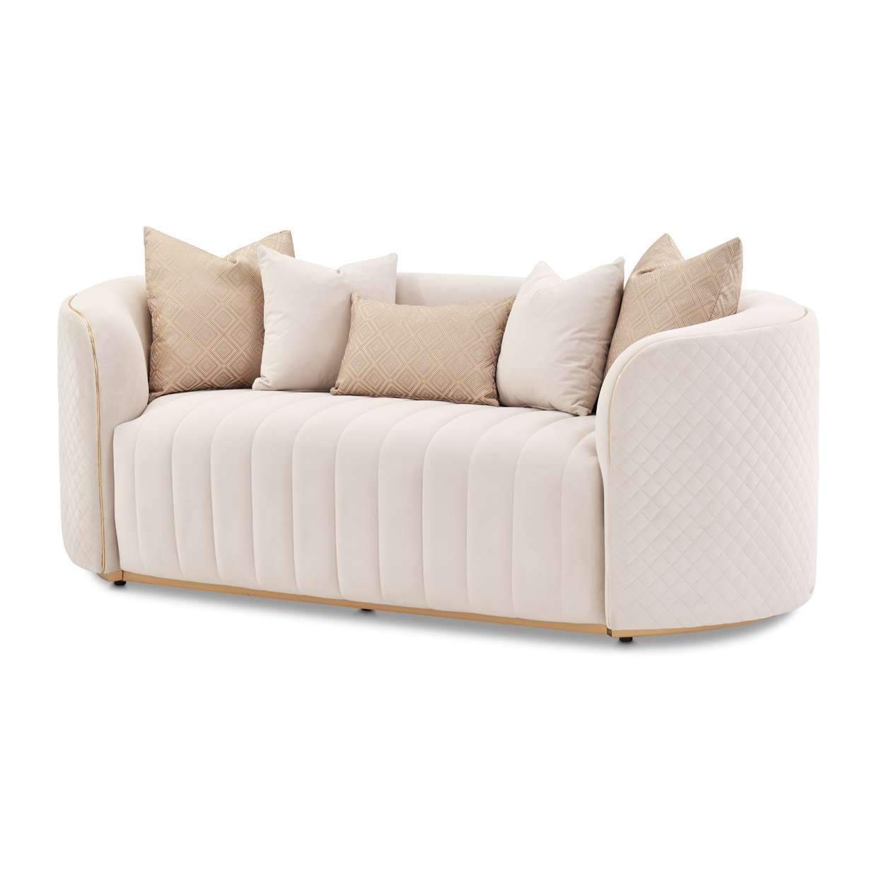 AICO by Michael Amini - Ariana Loveseat - Beige/Gold - LFR-ARNA825-BGE-806 veiw 1