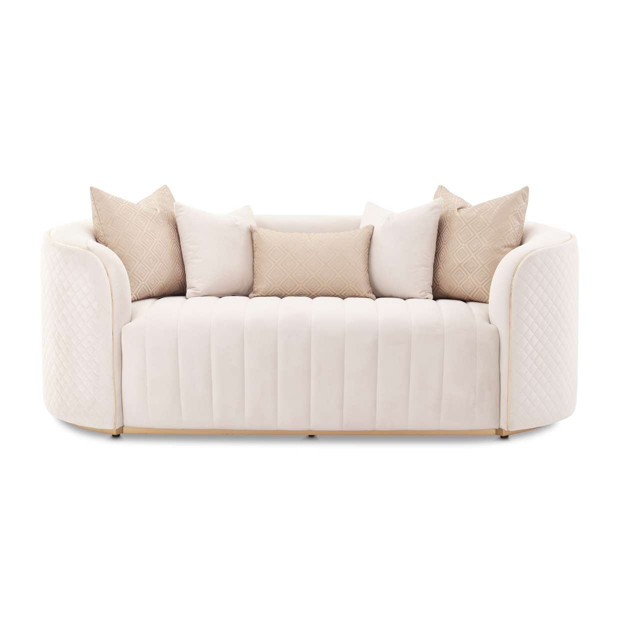 AICO by Michael Amini - Ariana Loveseat - Beige/Gold - LFR-ARNA825-BGE-806 veiw 2