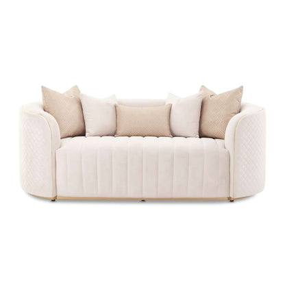 AICO by Michael Amini - Ariana Loveseat - Beige/Gold - LFR-ARNA825-BGE-806 veiw 2