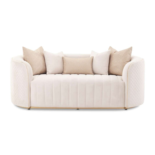 AICO by Michael Amini - Ariana Loveseat - Beige/Gold - LFR-ARNA825-BGE-806 veiw 2