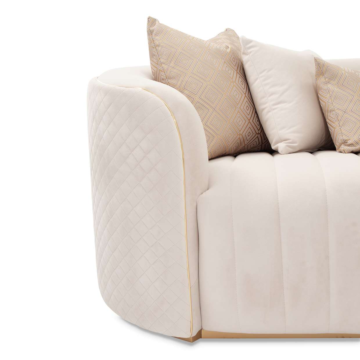 AICO by Michael Amini - Ariana Loveseat - Beige/Gold - LFR-ARNA825-BGE-806 veiw 6