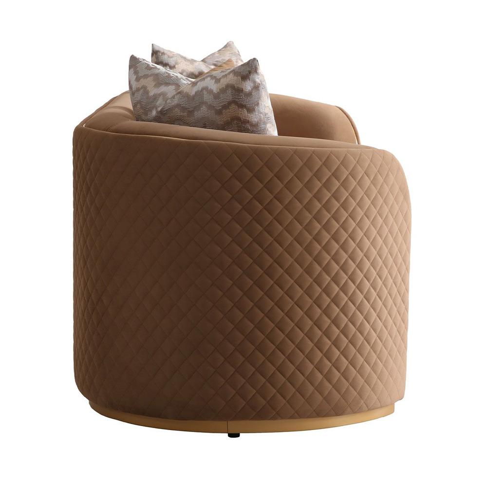 AICO by Michael Amini - Ariana Velvet Loveseat - Caramel/Gold - LFR-ARNA825-CML-806 veiw 2