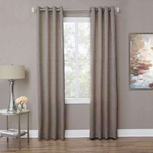 AICO by Michael Amini - Aspen 50x84 Grommet Top Panel Weighted Corners in Taupe - BDR-GT5084-ASPN-TUP veiw 1