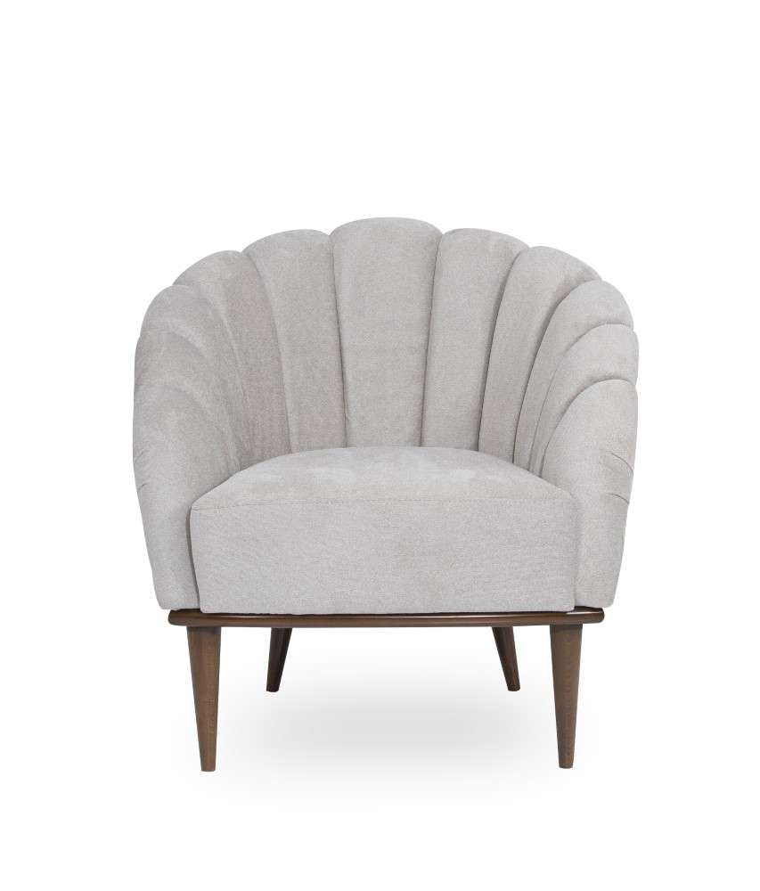 Aico by Michael Amini - Balboa Chenille Accent Chair - Beach Gray/Warm Walnut - LFR-BLBA835-BCH-218 veiw 2