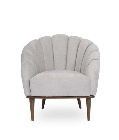 Aico by Michael Amini - Balboa Chenille Accent Chair - Beach Gray/Warm Walnut - LFR-BLBA835-BCH-218 veiw 2