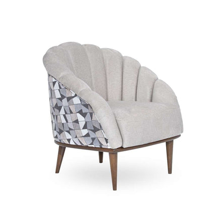 Aico by Michael Amini - Balboa Chenille Accent Chair - Beach Gray/Warm Walnut - LFR-BLBA835-BCH-218 veiw 3
