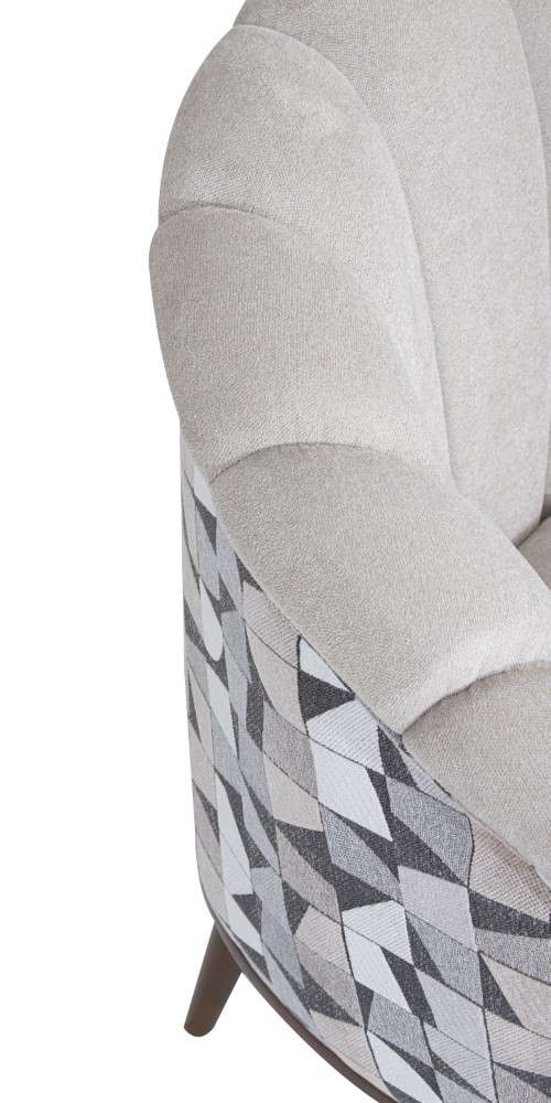 Aico by Michael Amini - Balboa Chenille Accent Chair - Beach Gray/Warm Walnut - LFR-BLBA835-BCH-218 veiw 9