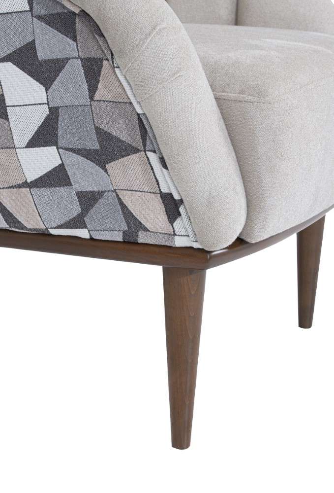 Aico by Michael Amini - Balboa Chenille Accent Chair - Beach Gray/Warm Walnut - LFR-BLBA835-BCH-218 veiw 10