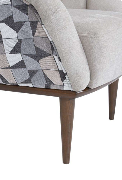 Aico by Michael Amini - Balboa Chenille Accent Chair - Beach Gray/Warm Walnut - LFR-BLBA835-BCH-218 veiw 10