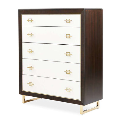 AICO by Michael Amini - Belmont Place 5-Drawer Chest - Espresso - 9085070SA-409 veiw 1