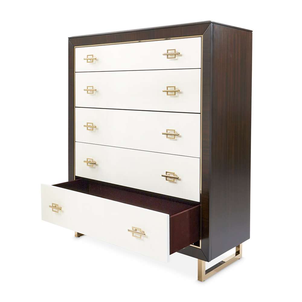 AICO by Michael Amini - Belmont Place 5-Drawer Chest - Espresso - 9085070SA-409 veiw 4