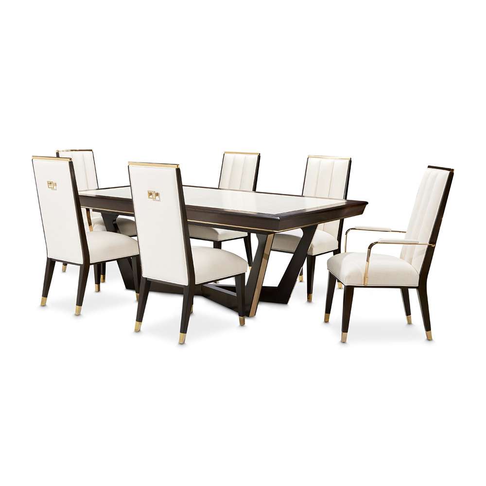 AICO by Michael Amini - Belmont Place 7-Piece Dining Room Set - Espresso - 9085000DRS7-409 veiw 1