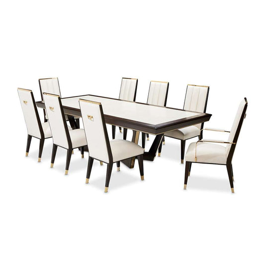AICO by Michael Amini - Belmont Place 9-Piece Dining Room Set - Espresso - 9085000DRS9-409 veiw 1