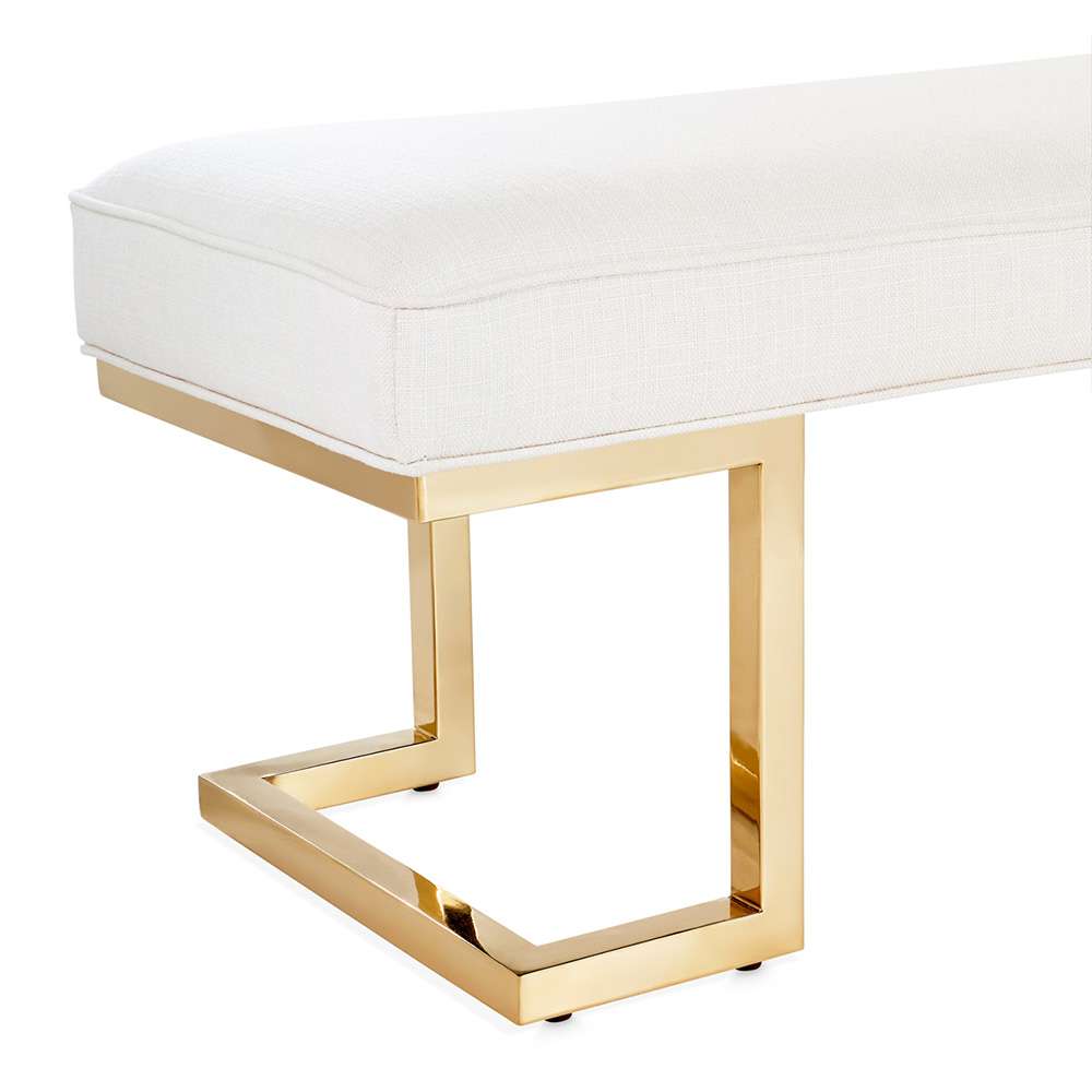 AICO by Michael Amini - Belmont Place Bed Bench - Bright Gold - 9085904-806 veiw 4