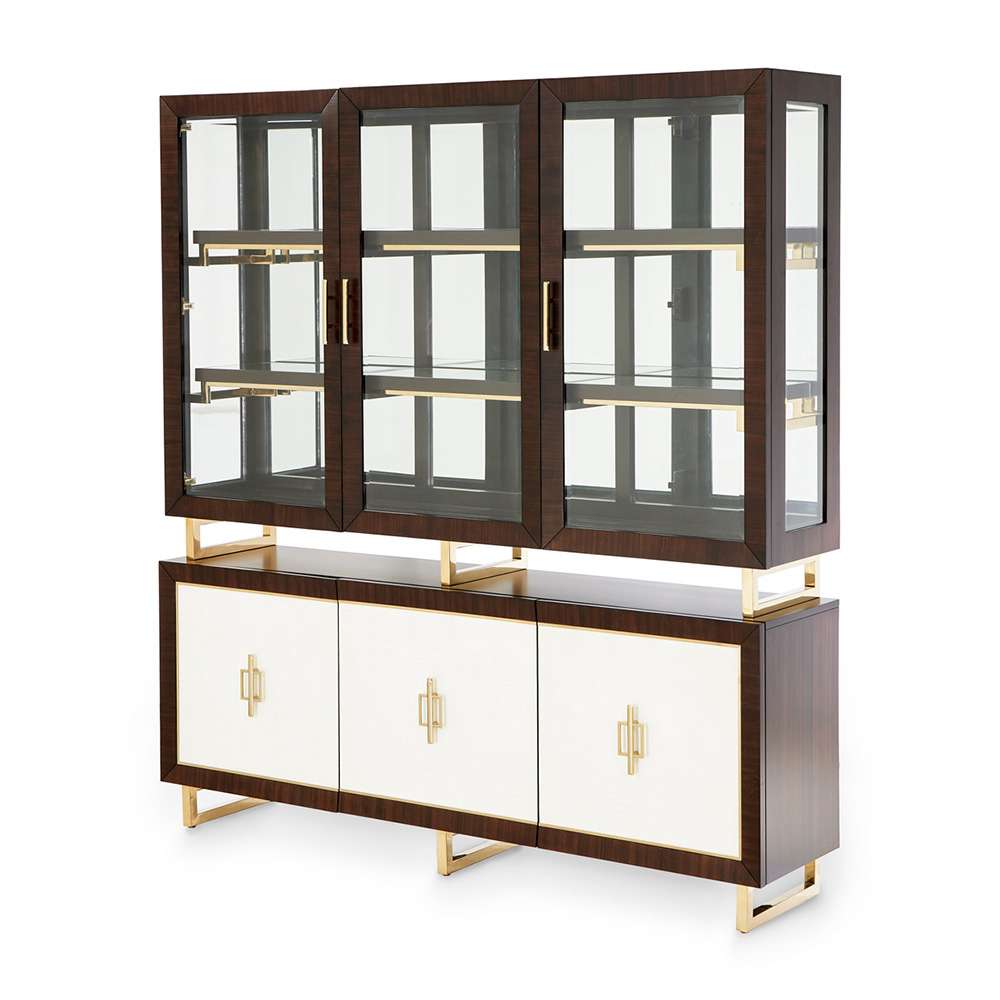 AICO by Michael Amini - Belmont Place China Cabinet - Espresso - 9085005-06-409 veiw 1