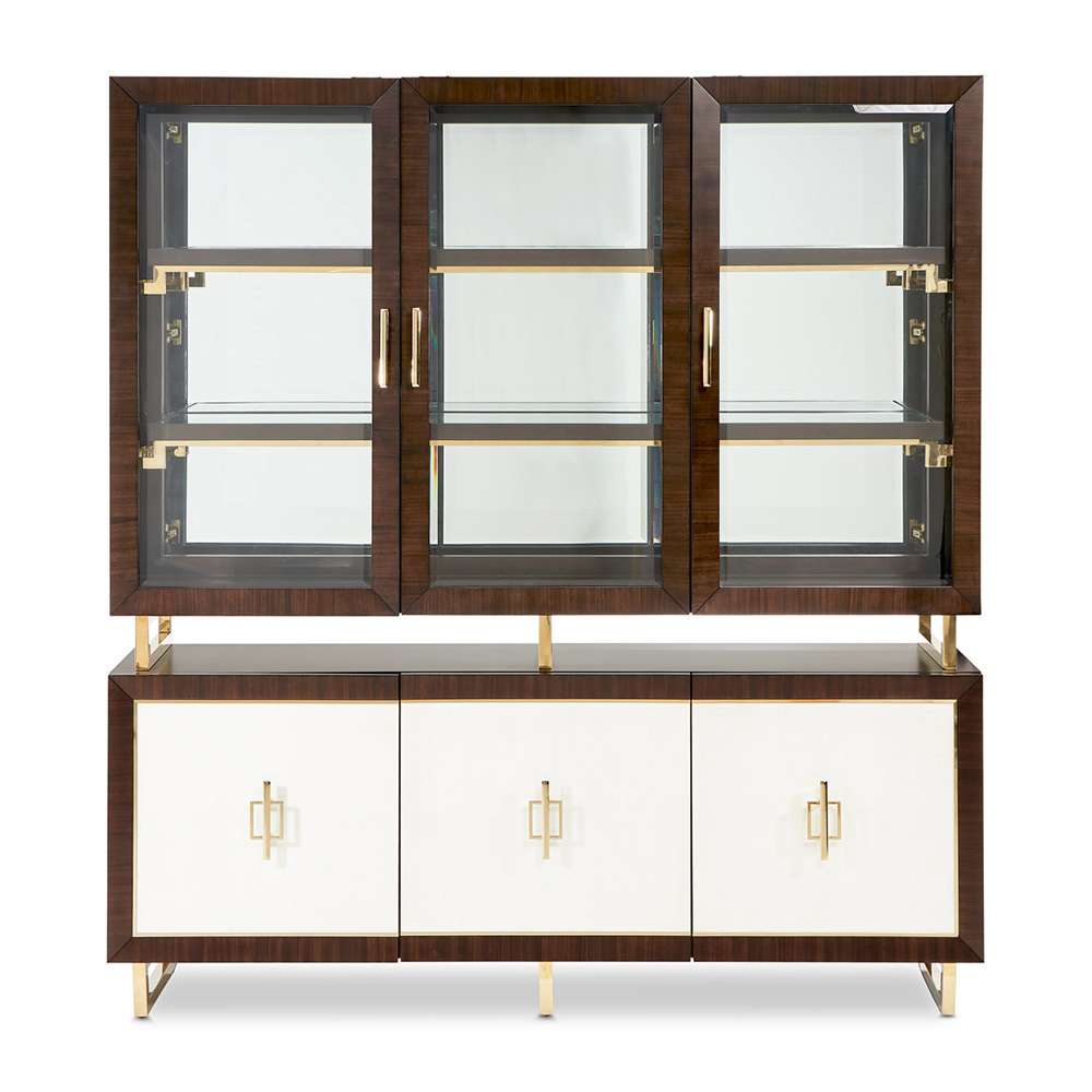 AICO by Michael Amini - Belmont Place China Cabinet - Espresso - 9085005-06-409 veiw 2