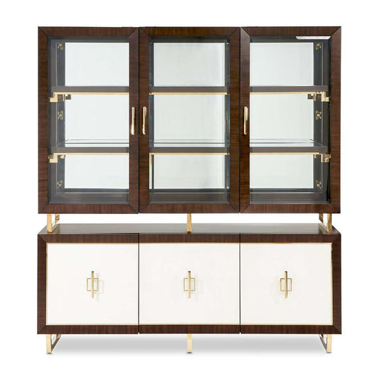 AICO by Michael Amini - Belmont Place China Cabinet - Espresso - 9085005-06-409 veiw 2