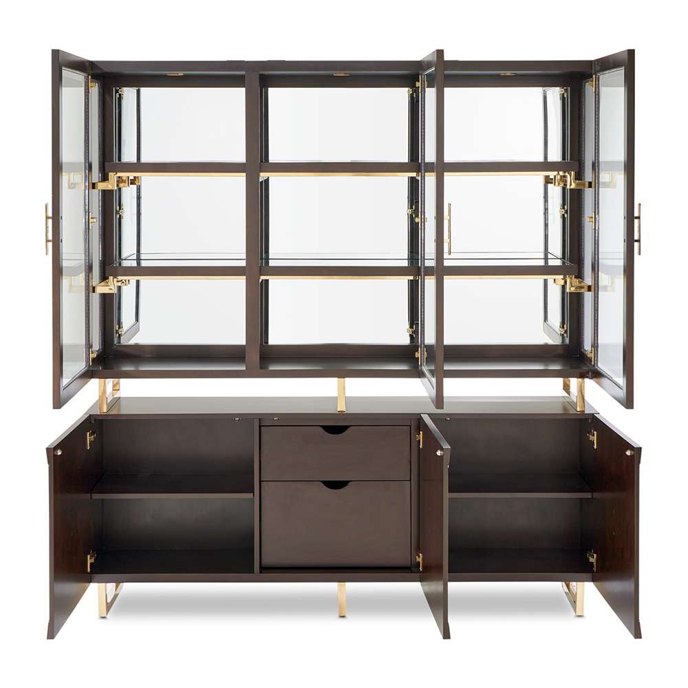 AICO by Michael Amini - Belmont Place China Cabinet - Espresso - 9085005-06-409 veiw 3