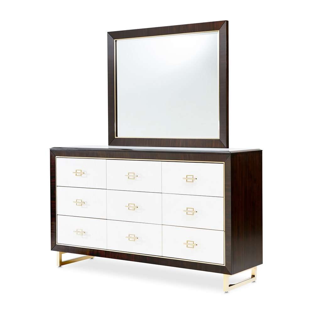 AICO by Michael Amini - Belmont Place Dresser & Mirror - Espresso - 9085050SA-260-409 veiw 1