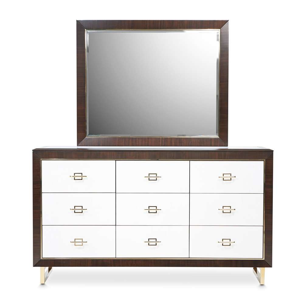 AICO by Michael Amini - Belmont Place Dresser & Mirror - Espresso - 9085050SA-260-409 veiw 2