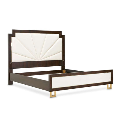 AICO by Michael Amini - Belmont Place East King Upholstered Bed - Espresso - 9085000EK3-409 veiw 4
