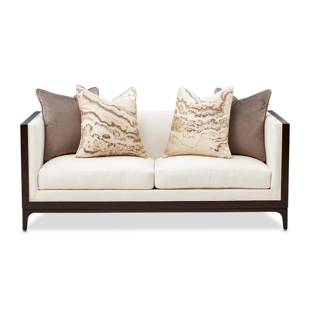 AICO by Michael Amini - Belmont Place Loveseat - Cream/Espresso - 9085825-CREAM-409 veiw 1