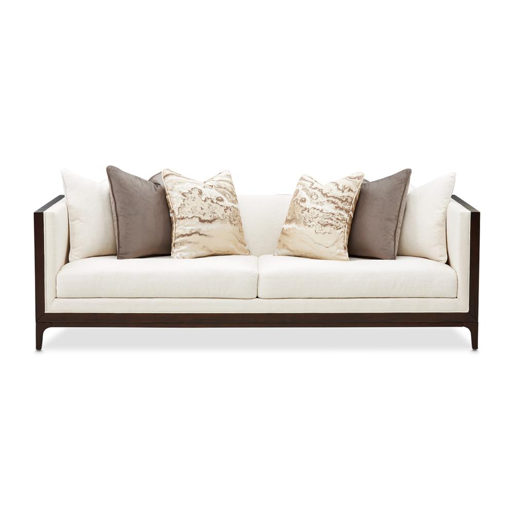 AICO by Michael Amini - Belmont Place Sofa - Cream/Espresso - 9085815-CREAM-409 veiw 1