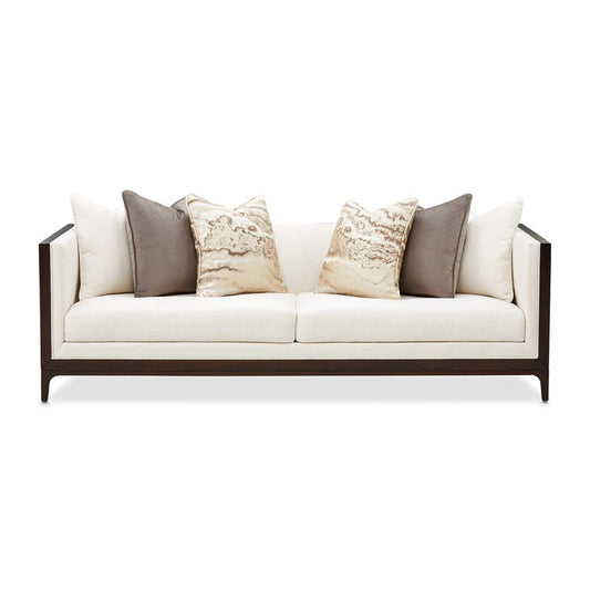 AICO by Michael Amini - Belmont Place Sofa - Cream/Espresso - 9085815-CREAM-409 veiw 1