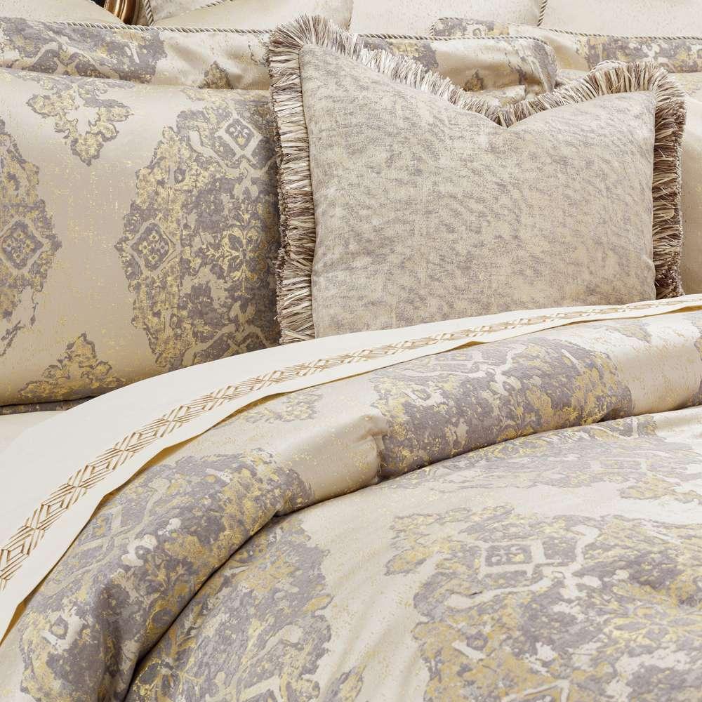 AICO by Michael Amini - Bennett 10-Piece King Comforter Set - Champagne - BCS-KS10-BENNET-CMP veiw 6