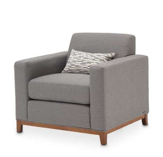 AICO by Michael Amini - Brooklyn Walk - Chair, Gunmetal - Burnt Umber - KI-BRKW835-GMT-408N_CLOSEOUT veiw 1