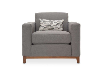 AICO by Michael Amini - Brooklyn Walk - Chair, Gunmetal - Burnt Umber - KI-BRKW835-GMT-408N_CLOSEOUT veiw 2