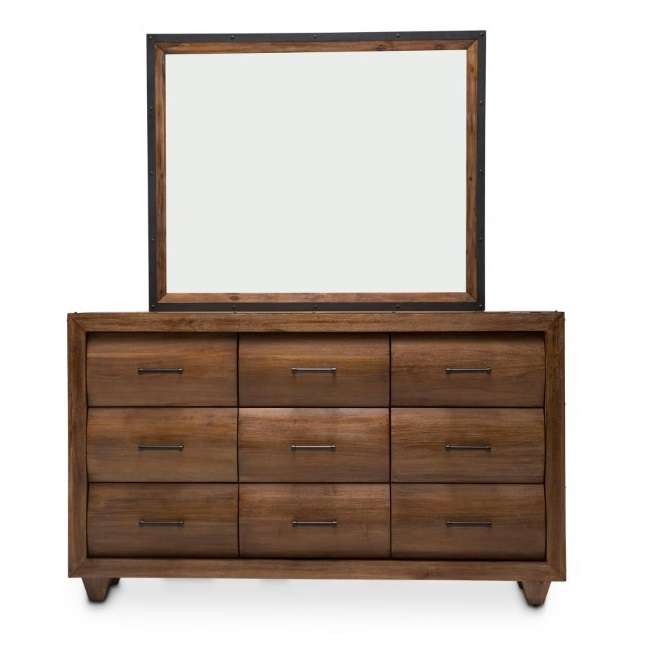 AICO by Michael Amini - Brooklyn Walk - Dresser & Mirror - Burnt Umber - KI-BRKW050-60-408N veiw 1