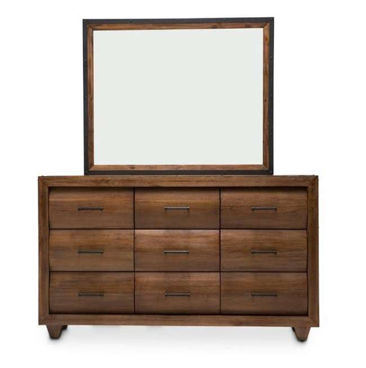 AICO by Michael Amini - Brooklyn Walk - Dresser & Mirror - Burnt Umber - KI-BRKW050-60-408N veiw 1