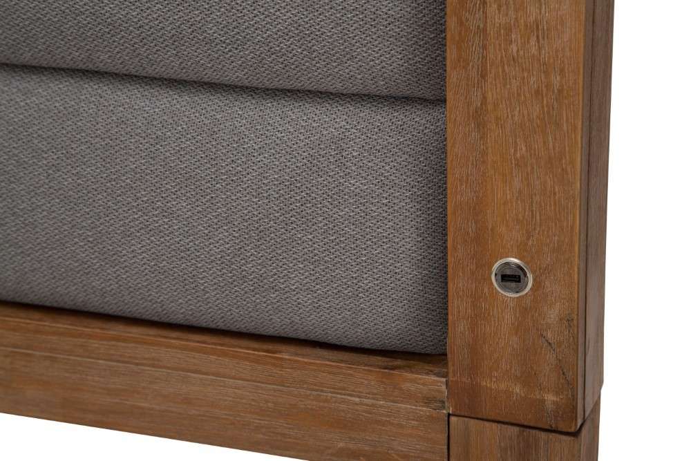 AICO by Michael Amini - Brooklyn Walk - Eastern King Panel Bed with Fabric Insert - Burnt Umber - KI-BRKW014EK-408 veiw 4