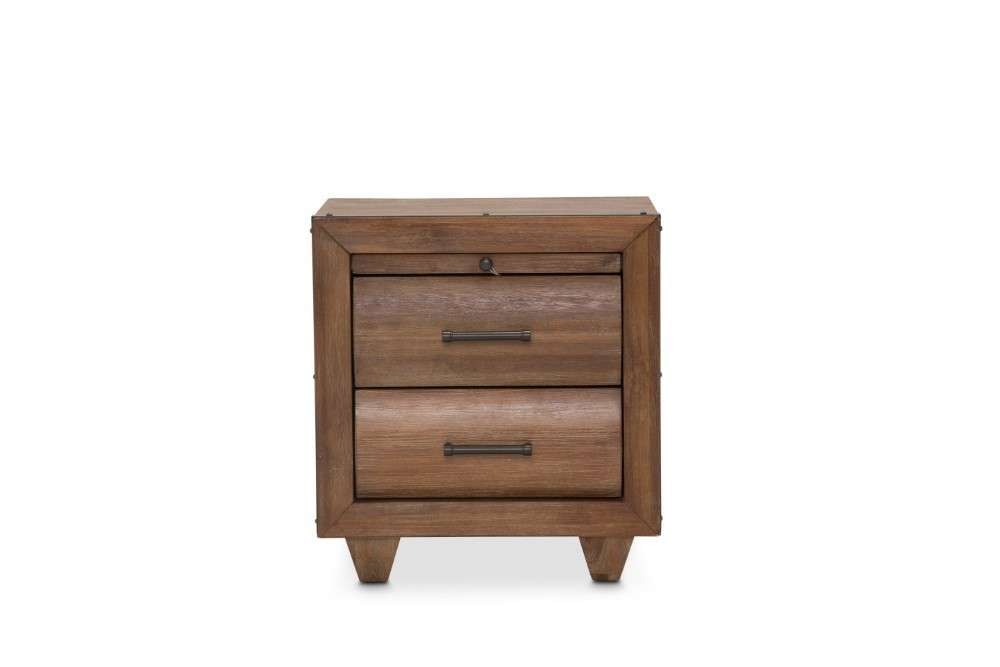 AICO by Michael Amini - Brooklyn Walk - Nightstand, 2 Drawers - Burnt Umber - KI-BRKW040-408N veiw 1