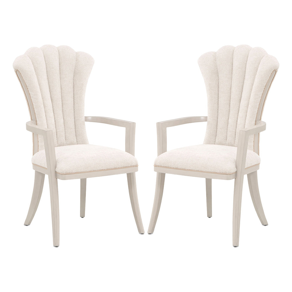 AICO by Michael Amini - Fantosini Dining Arm Chair, Set of 2 - Silver Mist - 9091004-823 view 1