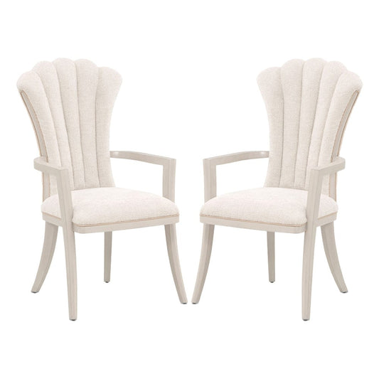 AICO by Michael Amini - Fantosini Dining Arm Chair, Set of 2 - Silver Mist - 9091004-823 view 1