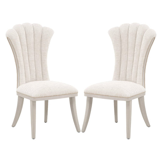 AICO by Michael Amini - Fantosini Dining Side Chair, Set of 2 - Silver Mist - 9091003-823 view 1