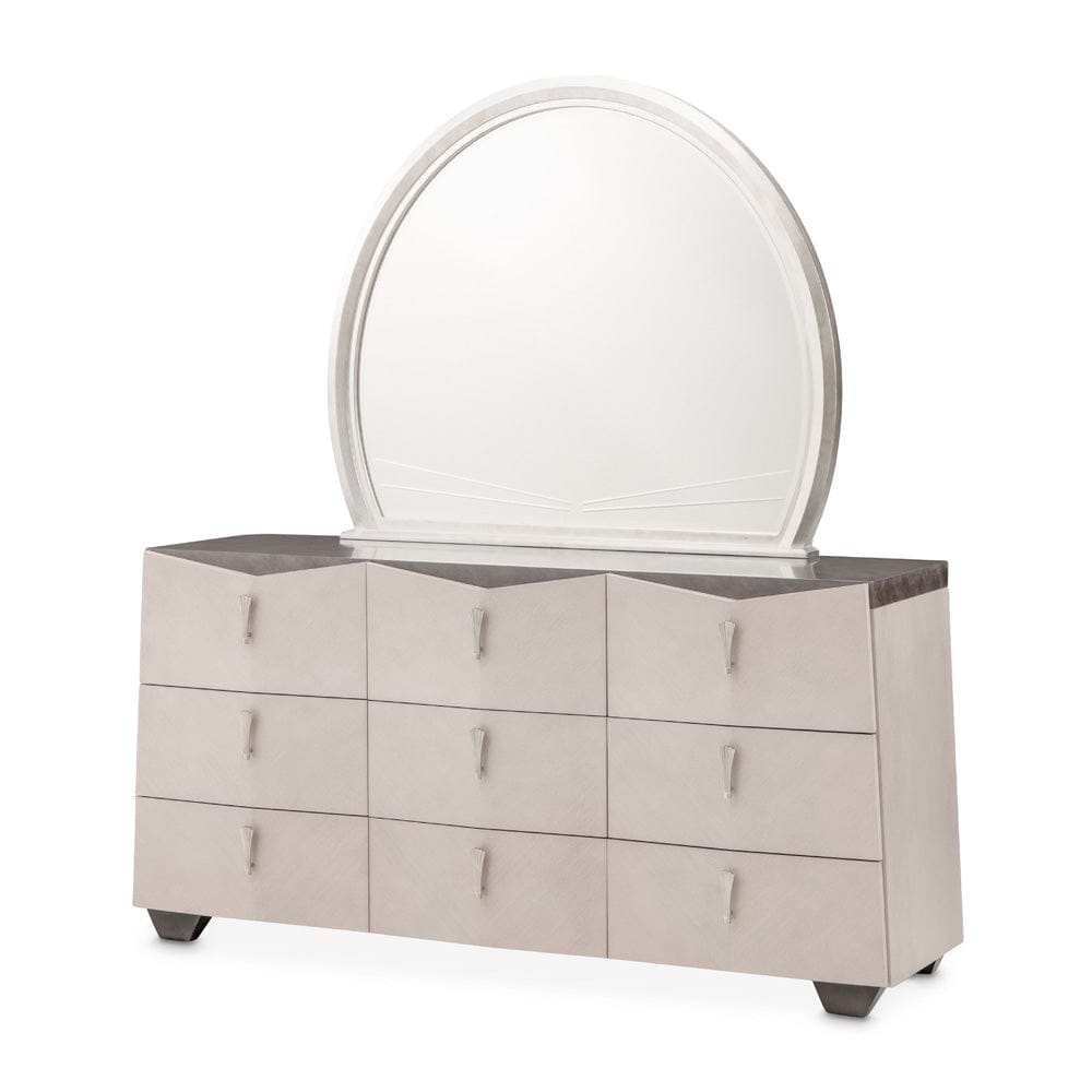 AICO by Michael Amini - Fantosini Dresser with Mirror - Silver Mist - 9091050SA-60-823 view 1