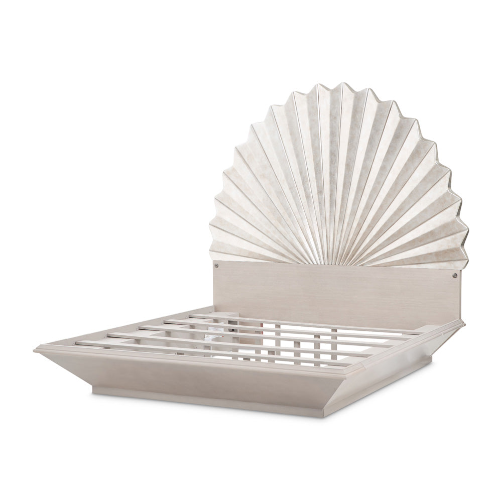 AICO by Michael Amini - Fantosini King Fan Bed - Silver Leaf - 9091000EK3-834 view 2