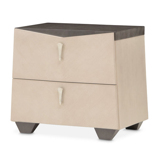 AICO by Michael Amini - Fantosini Nightstand - Silver Mist - 9091040-823 view 2