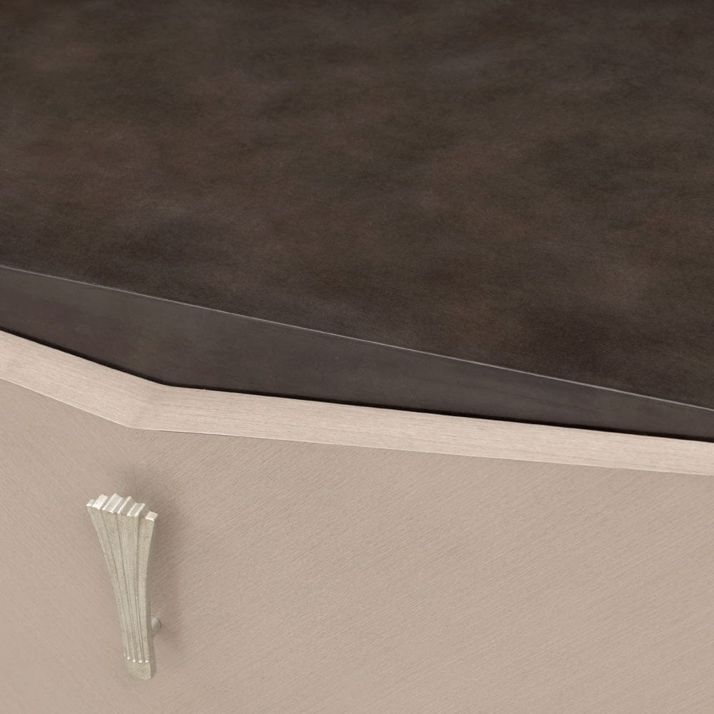 AICO by Michael Amini - Fantosini Nightstand - Silver Mist - 9091040-823 view 8