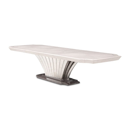 AICO by Michael Amini - Fantosini Pedestal Dining Table - Silver Mist - 9091002-823 view 1