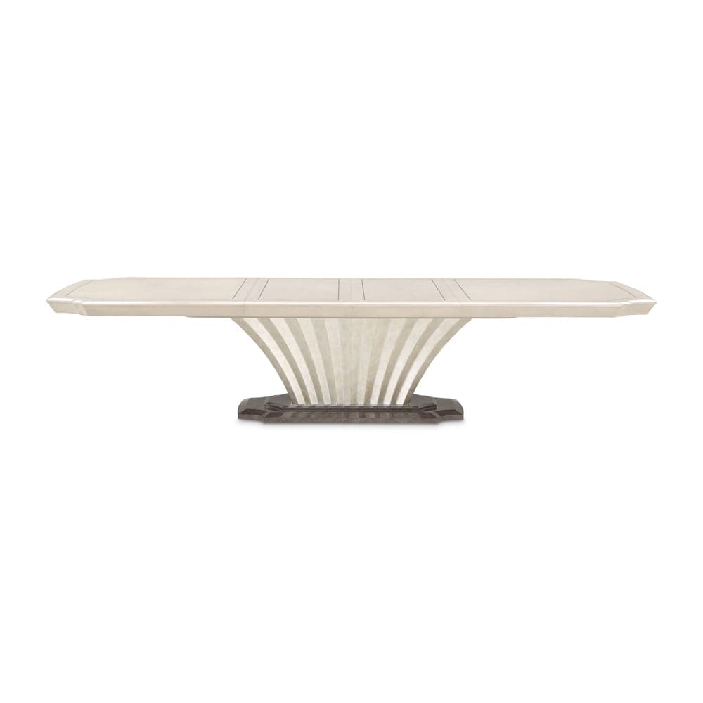 AICO by Michael Amini - Fantosini Pedestal Dining Table - Silver Mist - 9091002-823 view 2