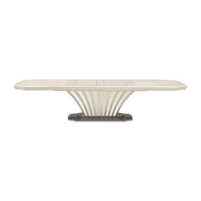 AICO by Michael Amini - Fantosini Pedestal Dining Table - Silver Mist - 9091002-823 view 2