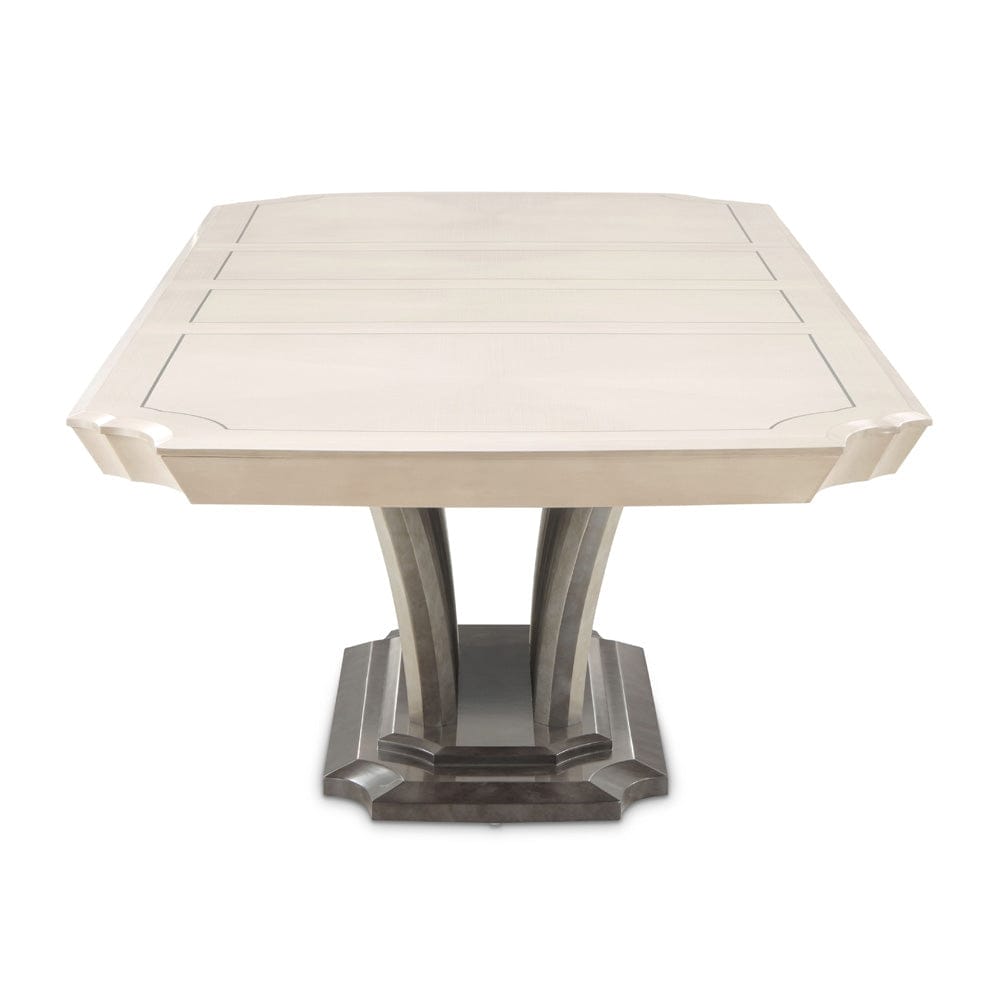 AICO by Michael Amini - Fantosini Pedestal Dining Table - Silver Mist - 9091002-823 view 5